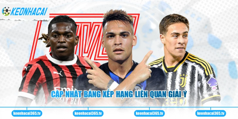 Cập nhật bảng xếp hạng liên quan giải Ý