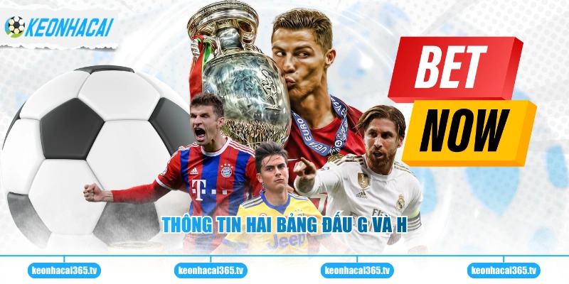 Thông tin hai bảng đấu G và H